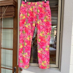 Peace of Cloth Floral Ankle Pants - Pink and Green